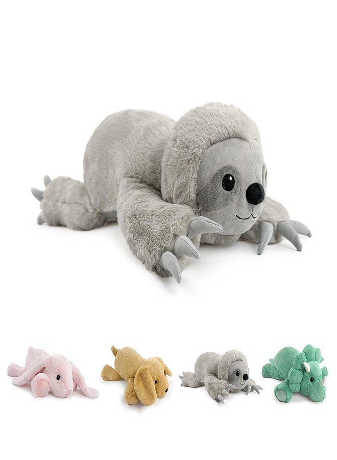 JUSTQUNSEEN 4.5 Lbs Weighted Stuffed Animals for Kids and Adults 22" Cute Sloth Shaped Toys Soft Weighted Plush Toys Gifts for Christmas Easter Birthday Holidays Ideal Huggable Plush Pillow (Sloth) - Image 2